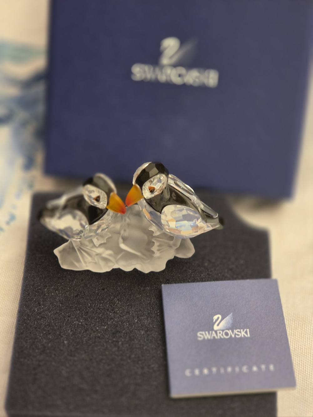 Swarovski Crystal Little Snowman Figurine 624572 Box COA READ - No Snowballs